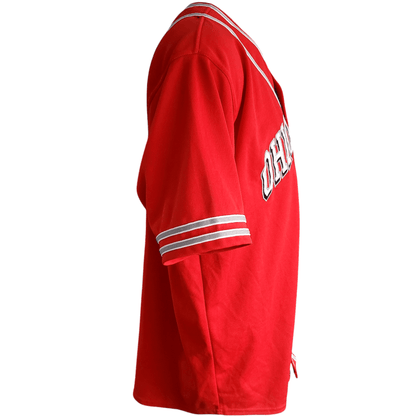 Ohio State Baseball Jersey Red Size L by Steve & Barry's - 100% Polyester NCAA Gear - USASTARFASHION