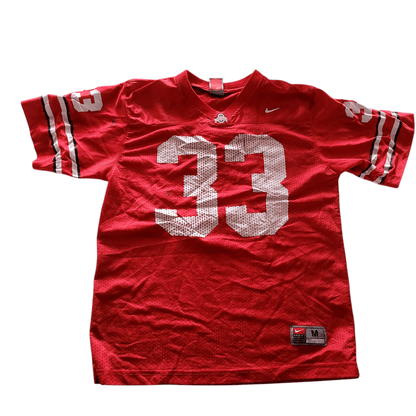 Ohio State Buckeyes Jersey 33 Nike Team Red Youth Medium - High - Quality Polyester Fabric - USASTARFASHION