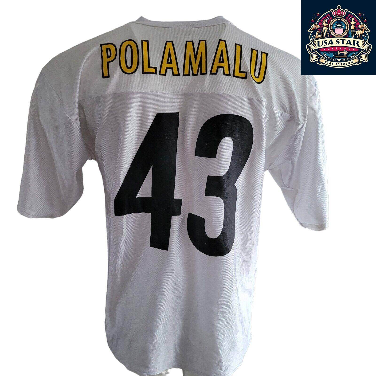 Pittsburgh Steelers Troy Polamalu Jersey 43 - Adult Medium, Breathable Fabric, Classic Design - USASTARFASHION