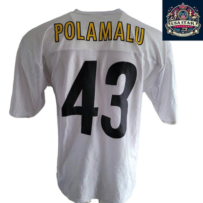 Pittsburgh Steelers Troy Polamalu Jersey 43 - Adult Medium, Breathable Fabric, Classic Design - USASTARFASHION