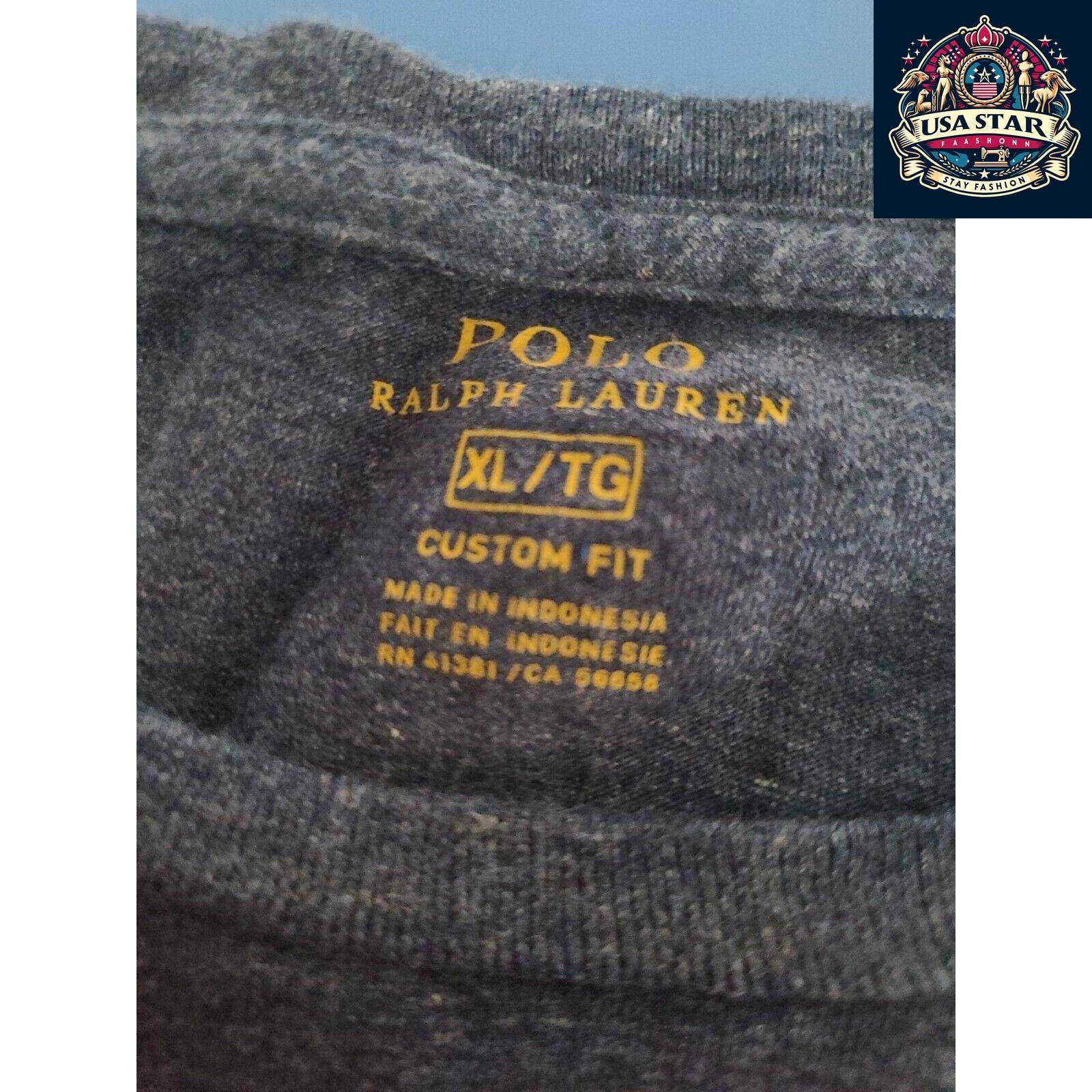 Polo Ralph Lauren Cotton Sweatshirt XL Unisex Dark Blue Classic Style Durable Comfort - USASTARFASHION
