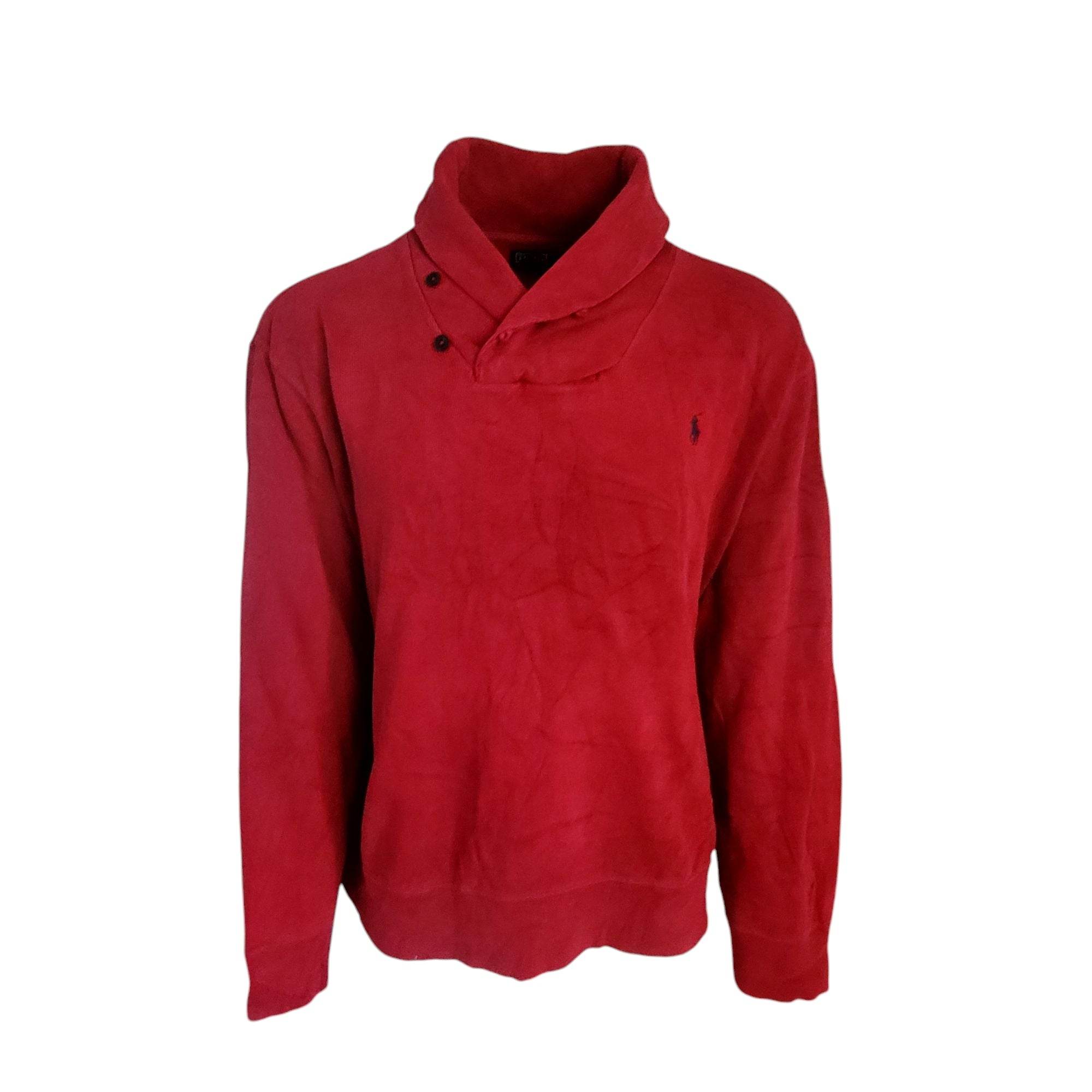 Polo Ralph Lauren Shawl Collar Pullover – Red, Size XXL - USASTARFASHION
