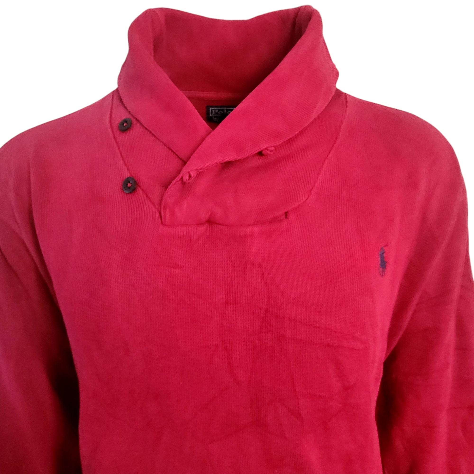 Polo Ralph Lauren Shawl Collar Pullover – Red, Size XXL - USASTARFASHION