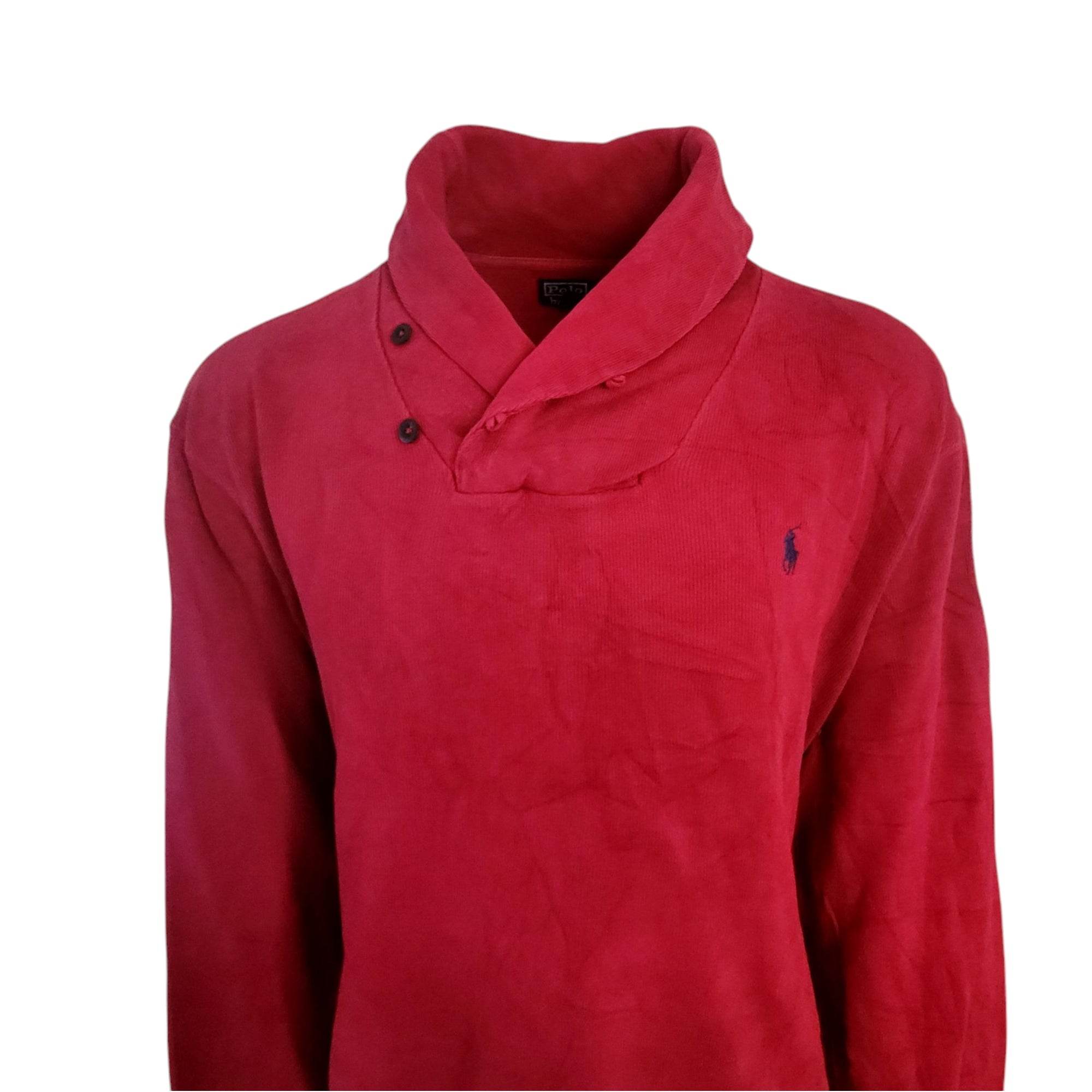Polo Ralph Lauren Shawl Collar Pullover – Red, Size XXL - USASTARFASHION