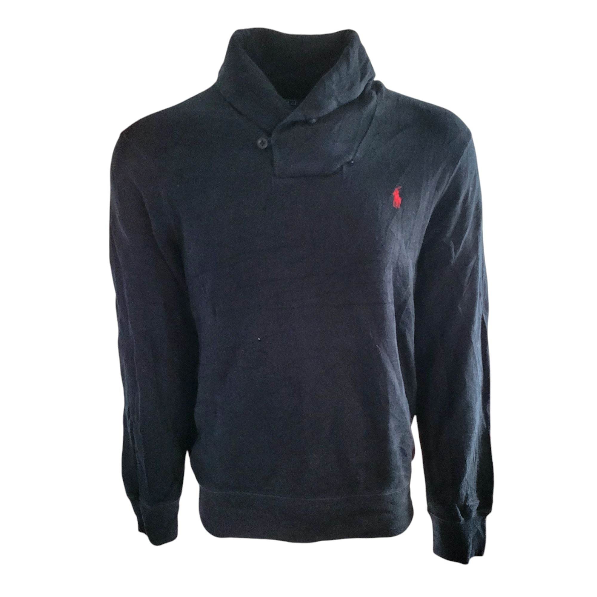 Polo Ralph Lauren Shawl Collar Sweatshirt – Navy, Size L - USASTARFASHION