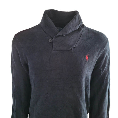 Polo Ralph Lauren Shawl Collar Sweatshirt – Navy, Size L - USASTARFASHION