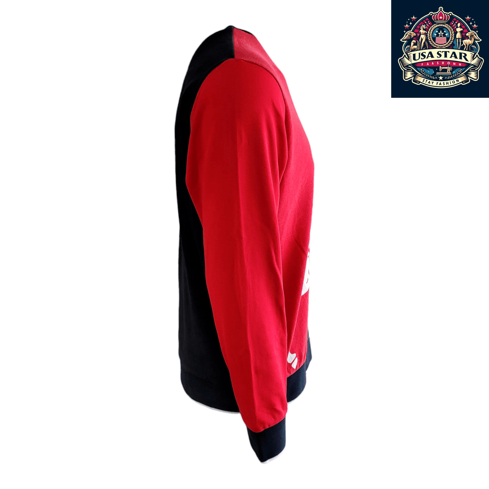 Polo Ralph Lauren Sweatshirt Men's Performance Crew in Red/Black with Big Pony Logo, Moisture - Wicking - USASTARFASHION