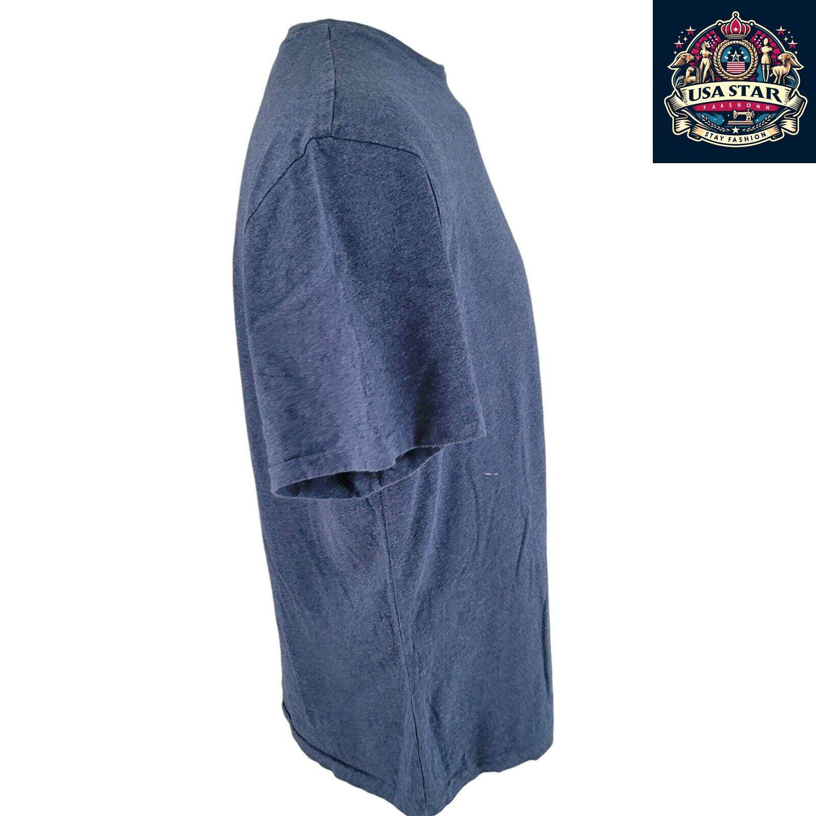 Polo Ralph Lauren T-Shirt, Dark Blue Cotton, Crew Neck, Size L - Classic Style for Casual Wear - USASTARFASHION