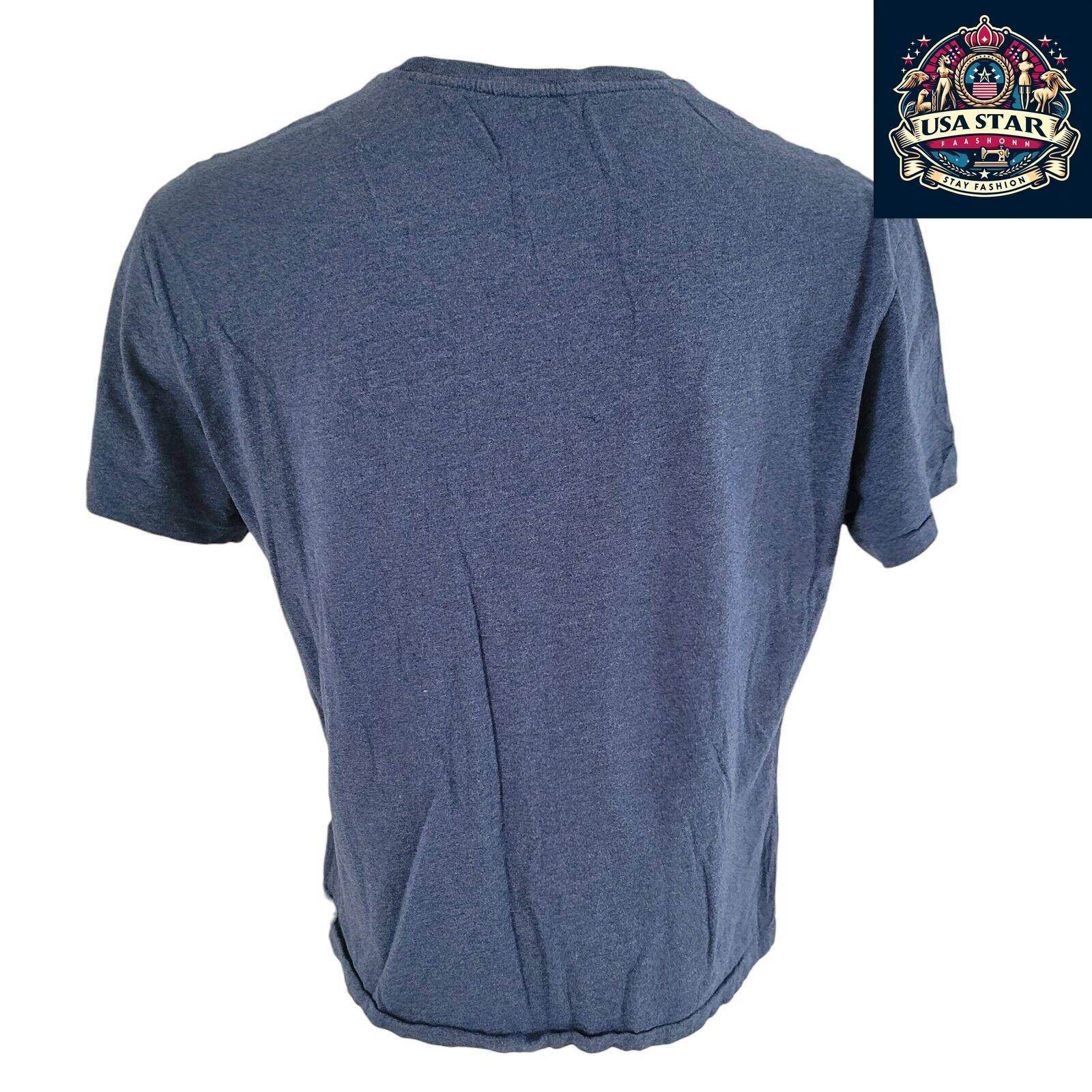 Polo Ralph Lauren T-Shirt, Dark Blue Cotton, Crew Neck, Size L - Classic Style for Casual Wear - USASTARFASHION