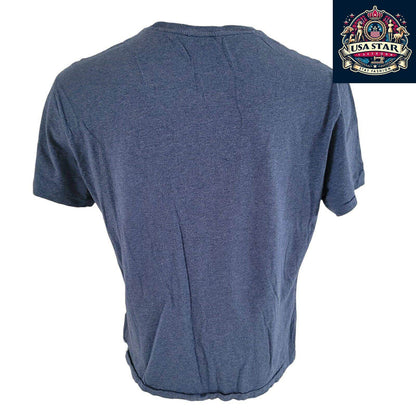 Polo Ralph Lauren T-Shirt, Dark Blue Cotton, Crew Neck, Size L - Classic Style for Casual Wear - USASTARFASHION