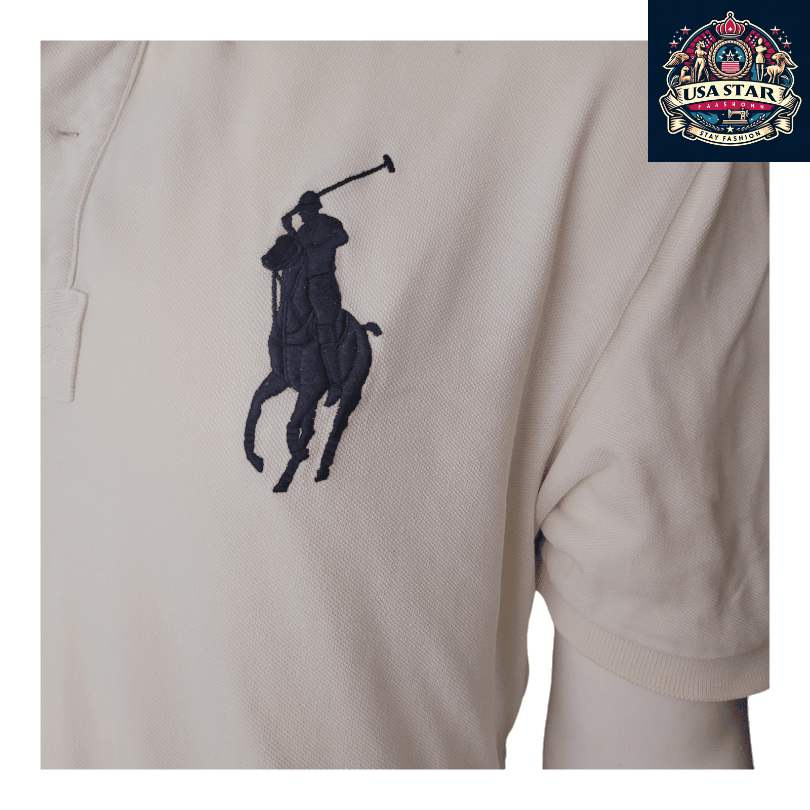 Polo Ralph Lauren White Polo Shirt XL, 100% Cotton Classic Fit for Casual Style and Comfort - USASTARFASHION