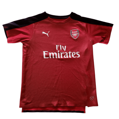 Puma Arsenal FC 2017/18 Junior Shirt - Red/Black - Size 11 - 12 Yrs - Fly Emirates Logo - USASTARFASHION