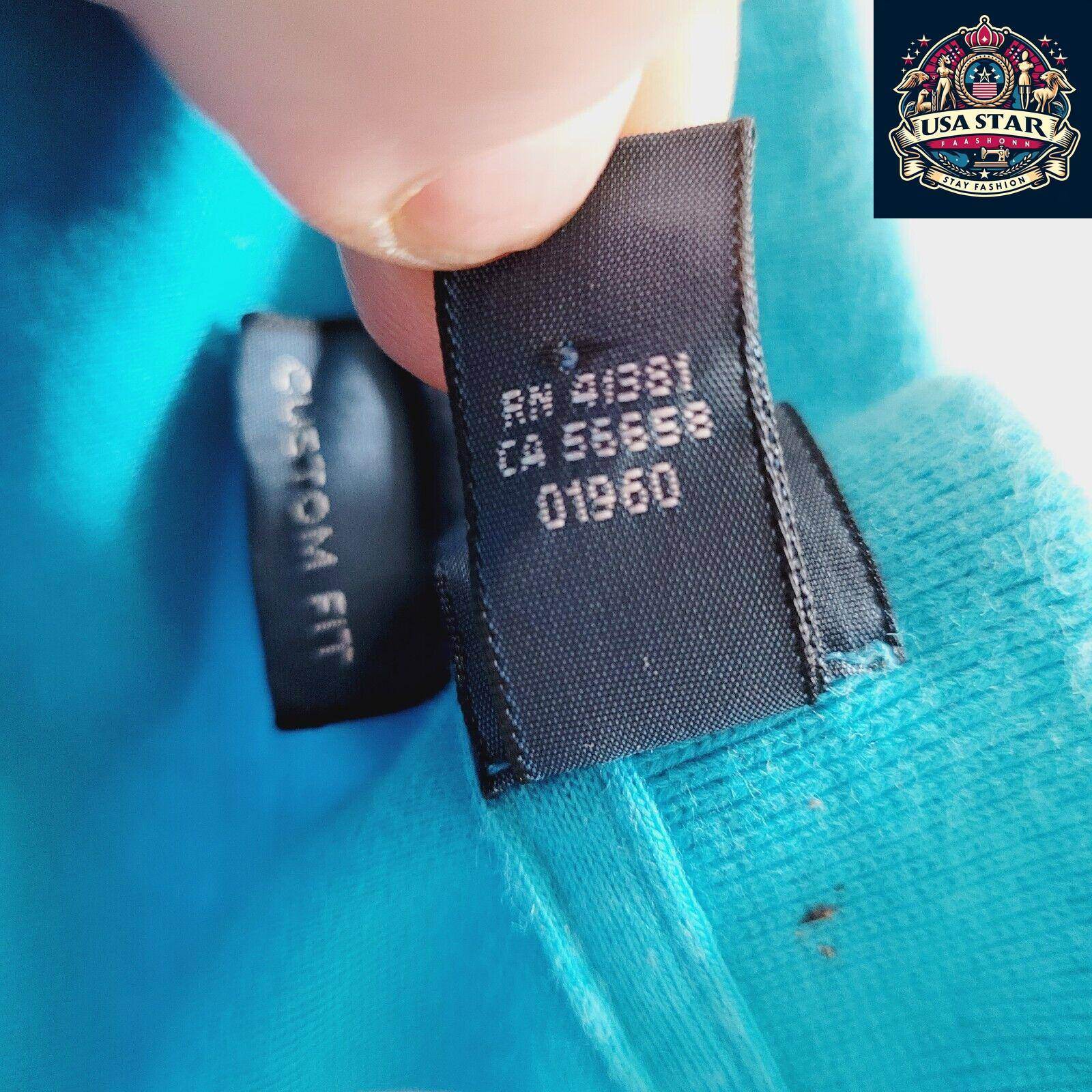 Ralph Lauren Men's Custom Fit Polo Shirt Turquoise Size M 100% Cotton Short Sleeve - USASTARFASHION