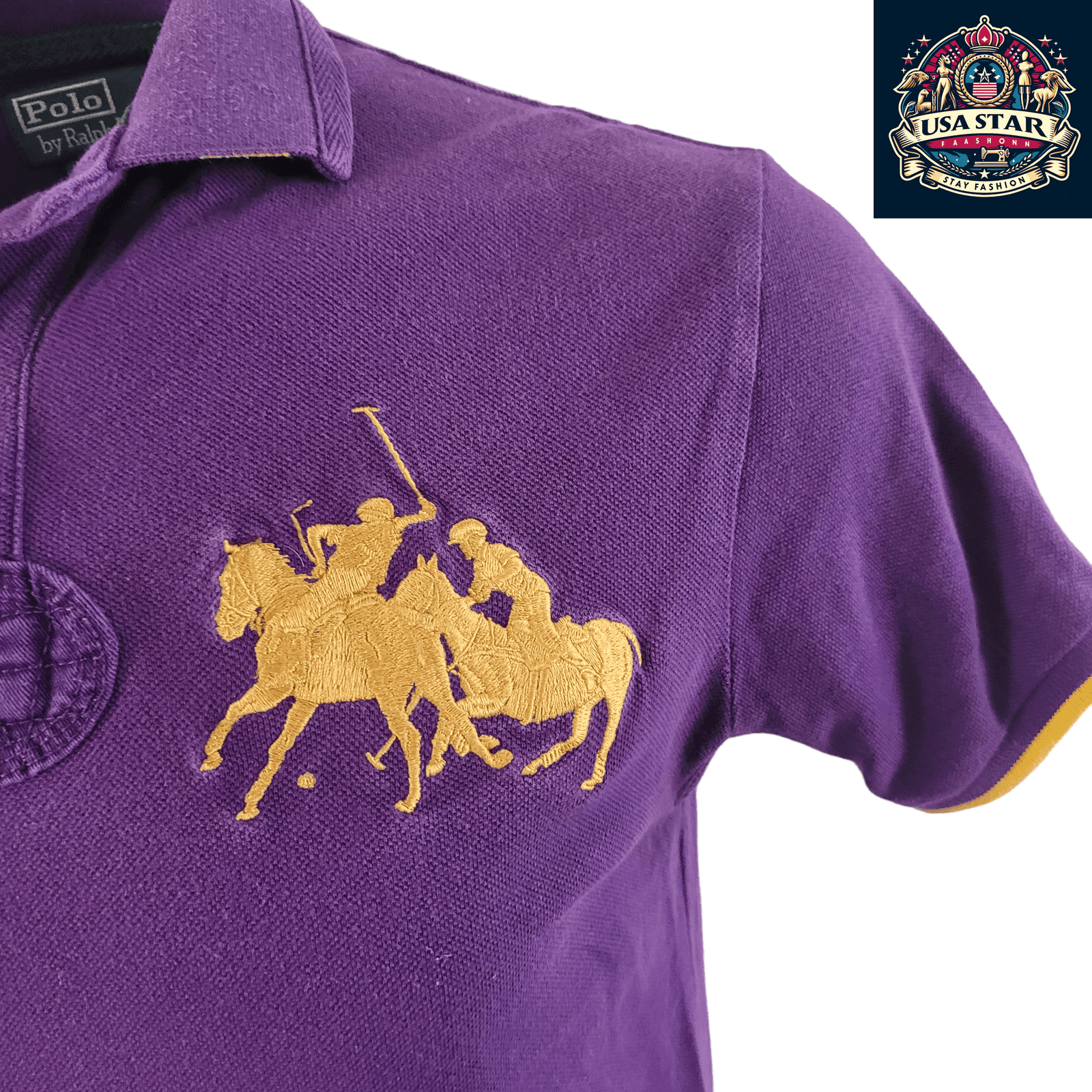 Ralph Lauren T-Shirt RL County Riders & Jockey Club MCMLXVII Navy Cotton for Men - USASTARFASHION