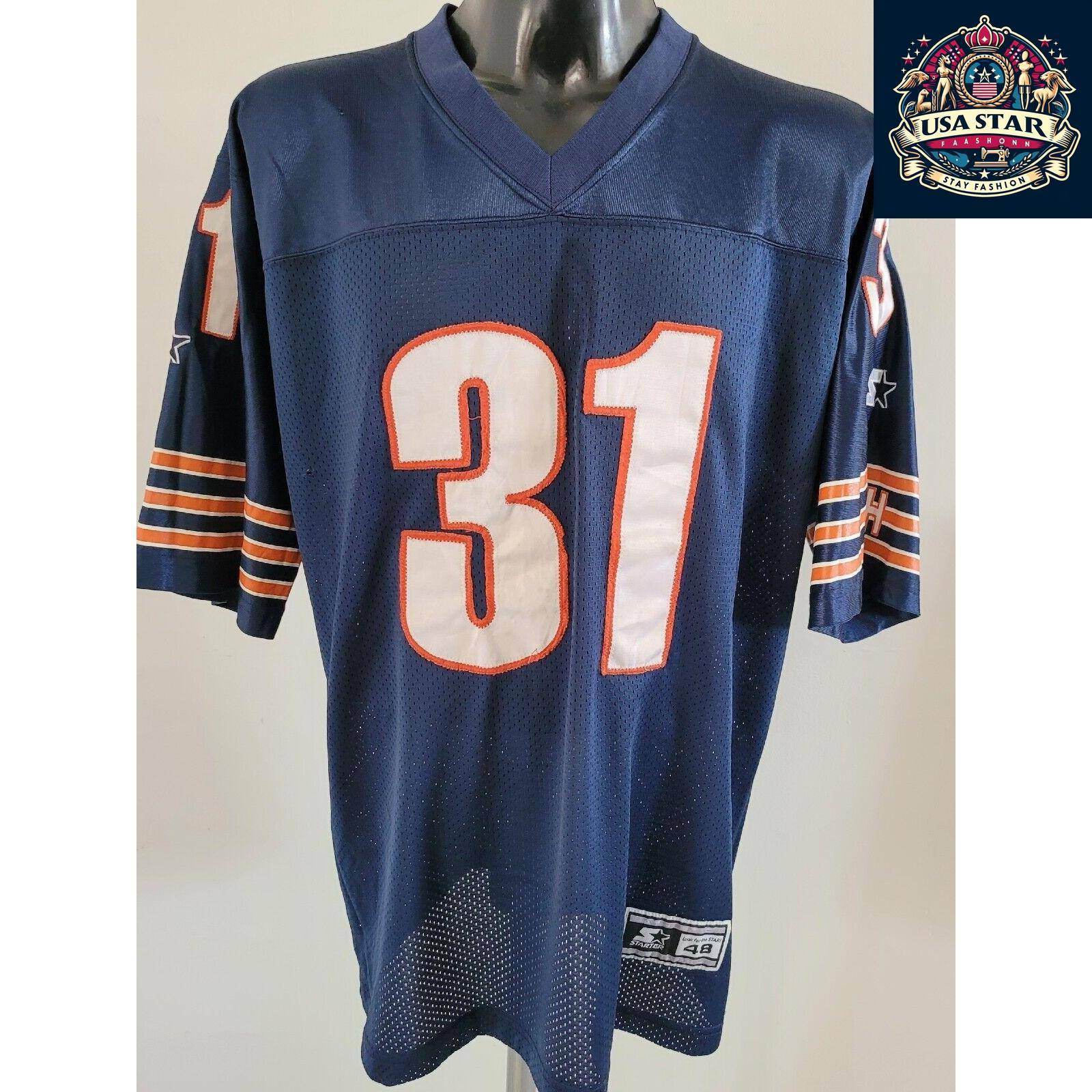 Rashaan Salaam Jersey 31 Chicago Bears NFL STARTER Vintage Style, Comfortable Fit, Size L - USASTARFASHION