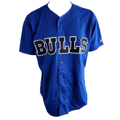 Rawlings Bulls Baseball Jersey XL - Vibrant Blue, 100% Polyester, Lightweight & Breathable Fit - USASTARFASHION