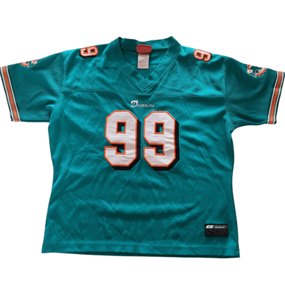 Reebok Miami Dolphins Jason Taylor 99 Kids Jersey Large Youth Vintage NFL - USASTARFASHION
