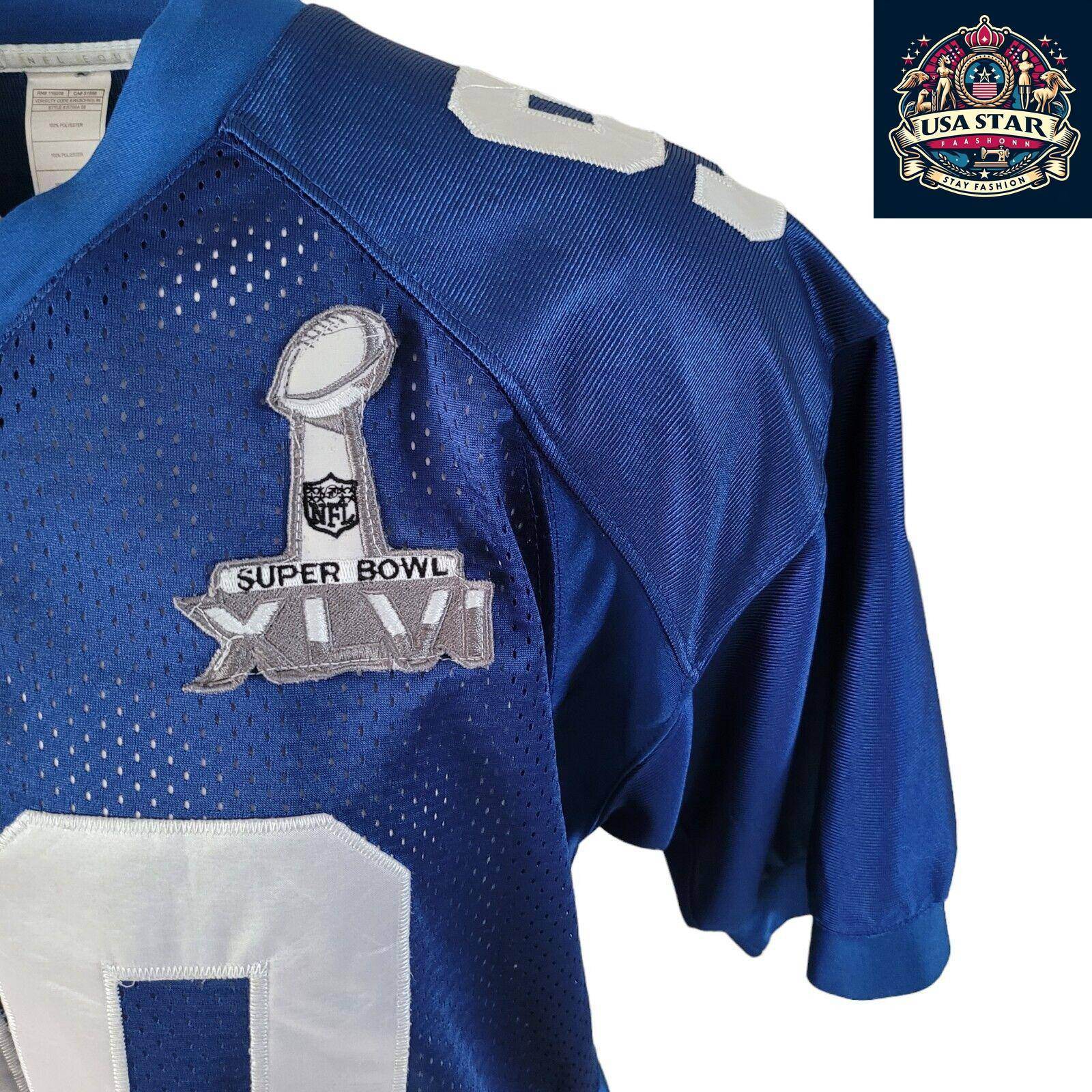Reebok NFL Giants Jersey Jason Pierre - Paul Blue Size 50 with Moisture - Wicking Fabric - USASTARFASHION