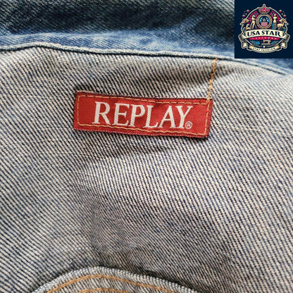 👩‍🦰🧥 **Replay Cotton Denim Jacket Ladies TG (Youth) XL** 🧥👩‍🦰 - USASTARFASHION