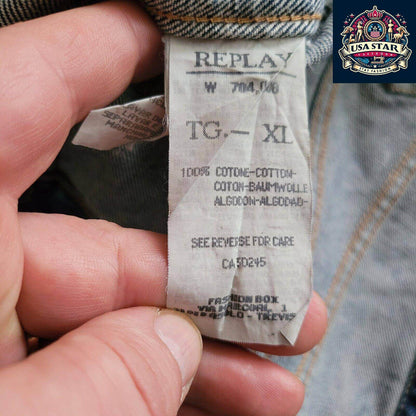 👩‍🦰🧥 **Replay Cotton Denim Jacket Ladies TG (Youth) XL** 🧥👩‍🦰 - USASTARFASHION