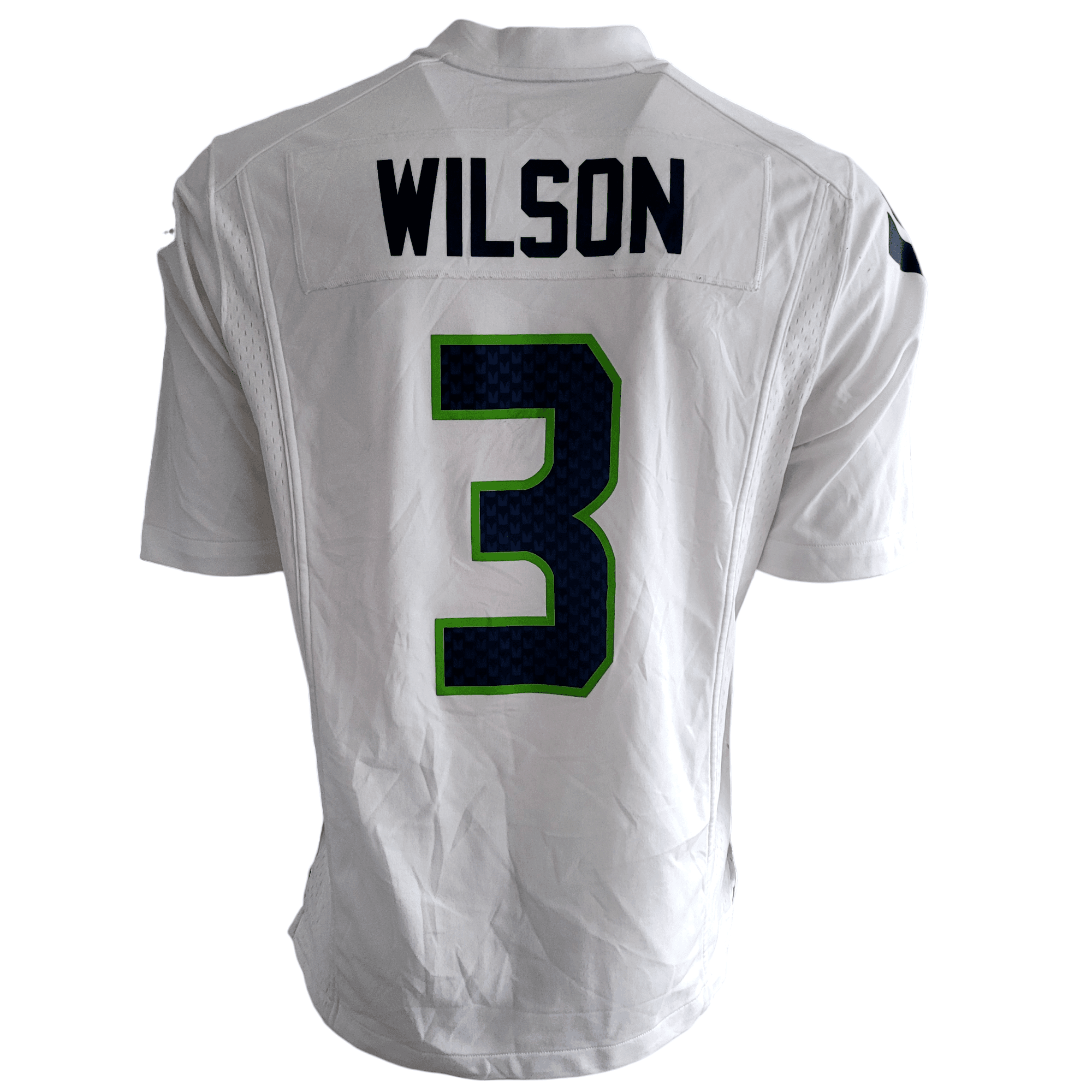 Russell Wilson Seattle Seahawks NFL Jersey 3 White Size M Nike On Field - USASTARFASHION