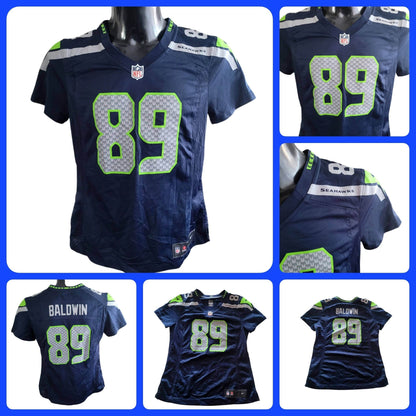 Seattle Seahawks Doug Baldwin Jersey 89 NFL On Field by Nike - Women's Medium, Navy Blue - USASTARFASHION