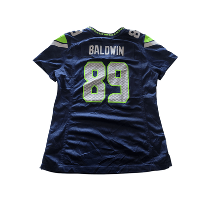 Seattle Seahawks Doug Baldwin Jersey 89 NFL On Field by Nike - Women's Medium, Navy Blue - USASTARFASHION