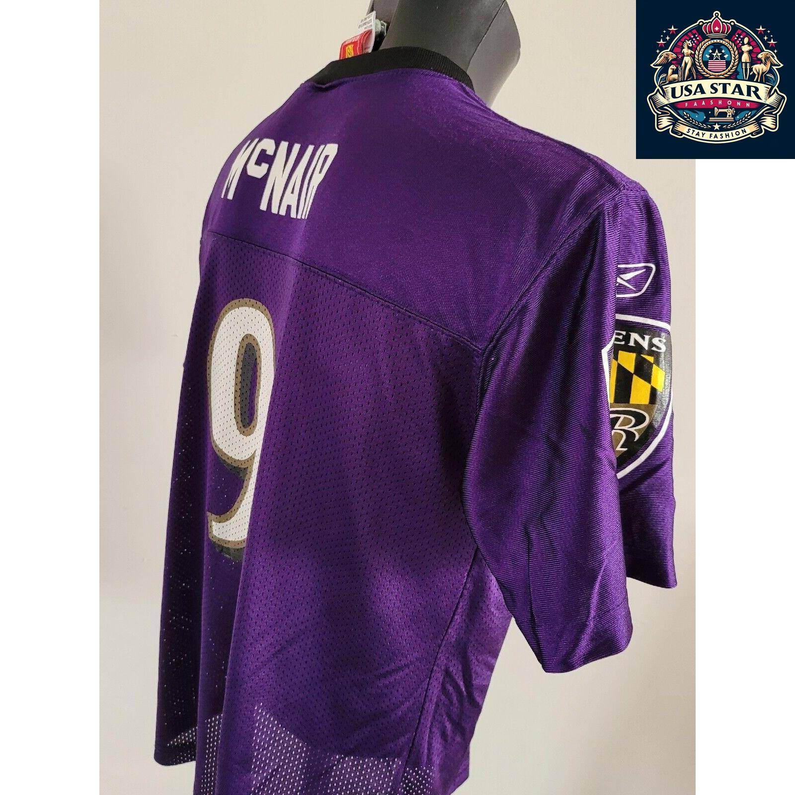Steve McNair #9 Baltimore Ravens Jersey - Vintage Reebok Youth XL for Ages 18-20 - USASTARFASHION