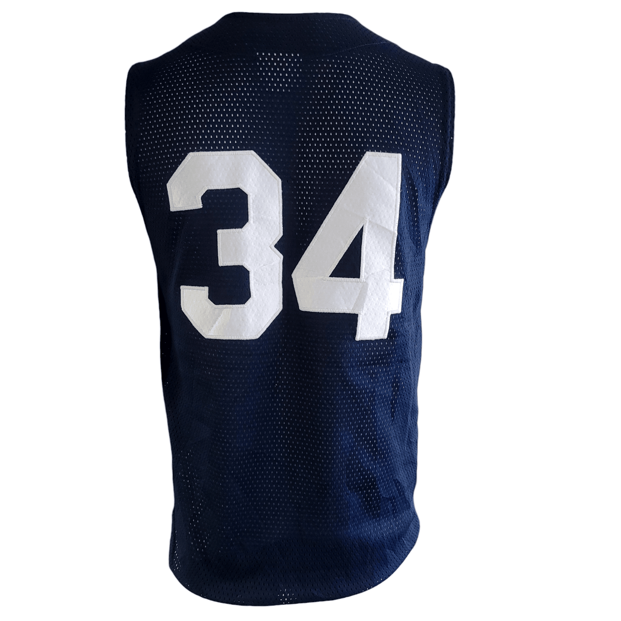 Teamwork Yankees Sleeveless Jersey - Navy Blue, Printed Design, Size Medium, Grade A Condition - USASTARFASHION