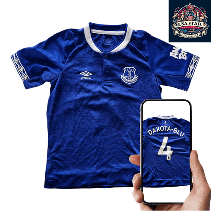 Umbro Everton Jersey Home Infant 6 - 7Y Personalized Dakota - Blu 4 for Young Fans - USASTARFASHION