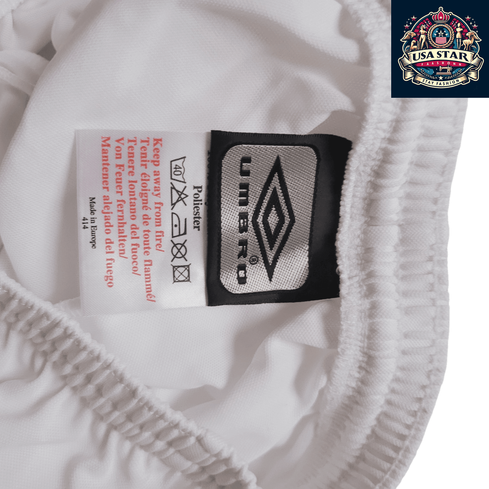 Umbro Youth Soccer Shorts, Size 152/158, Lightweight White Fabric, Elastic Waistband, Breathable Design - USASTARFASHION
