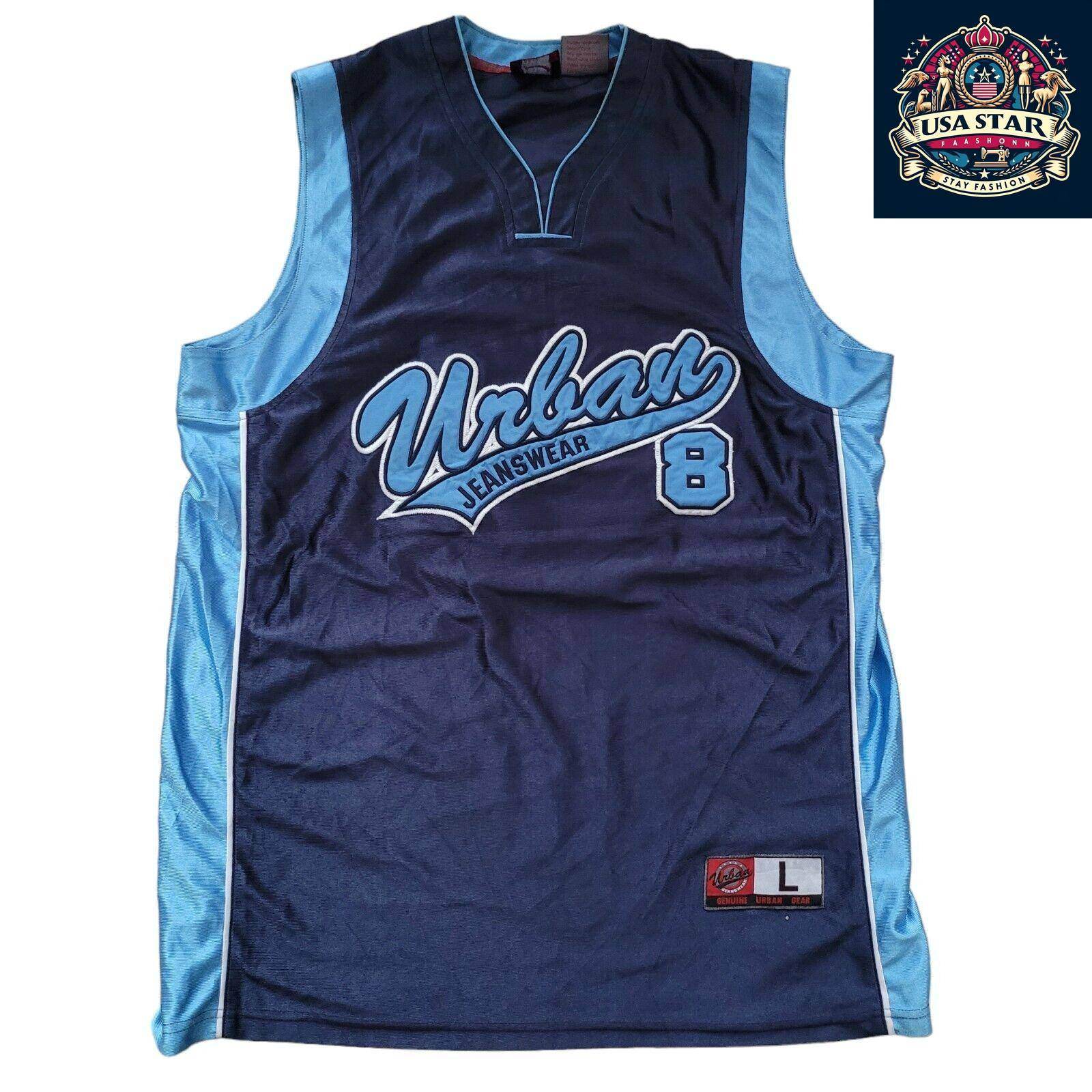Urban Jeanswear NBA Vest 8, Size L - Comfortable Fit, Durable Fabric, Ideal for Basketball Fans - USASTARFASHION