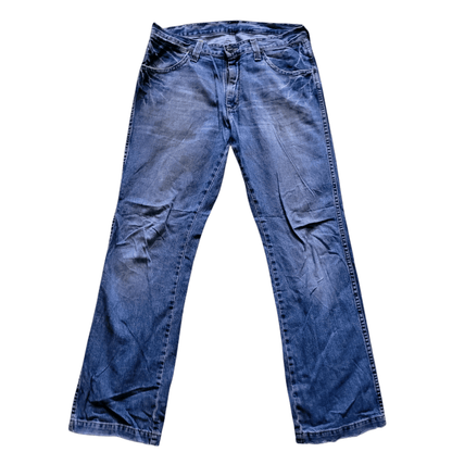 Used Wrangler Jeans Men's Alaska W34 L32 Straight Leg Blue - Grade B Condition - USASTARFASHION