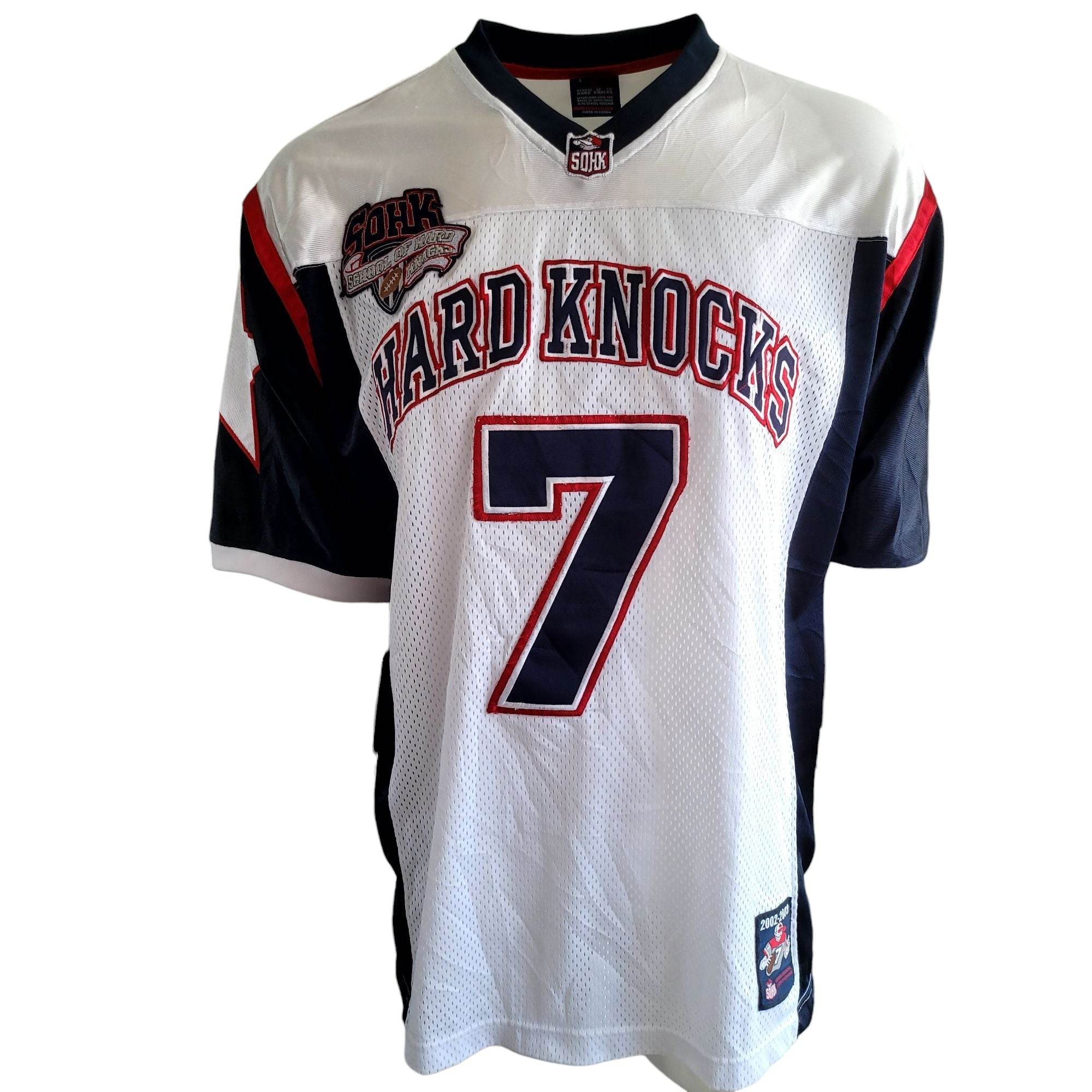 Vintage 2002 - 03 School of Hard Knocks Football Jersey 7 Div Champs Sz L - USASTARFASHION