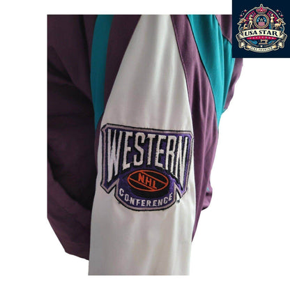 Vintage 90s Anaheim Mighty Ducks Pro Player Puffer Jacket Insulated Sz XL - USASTARFASHION