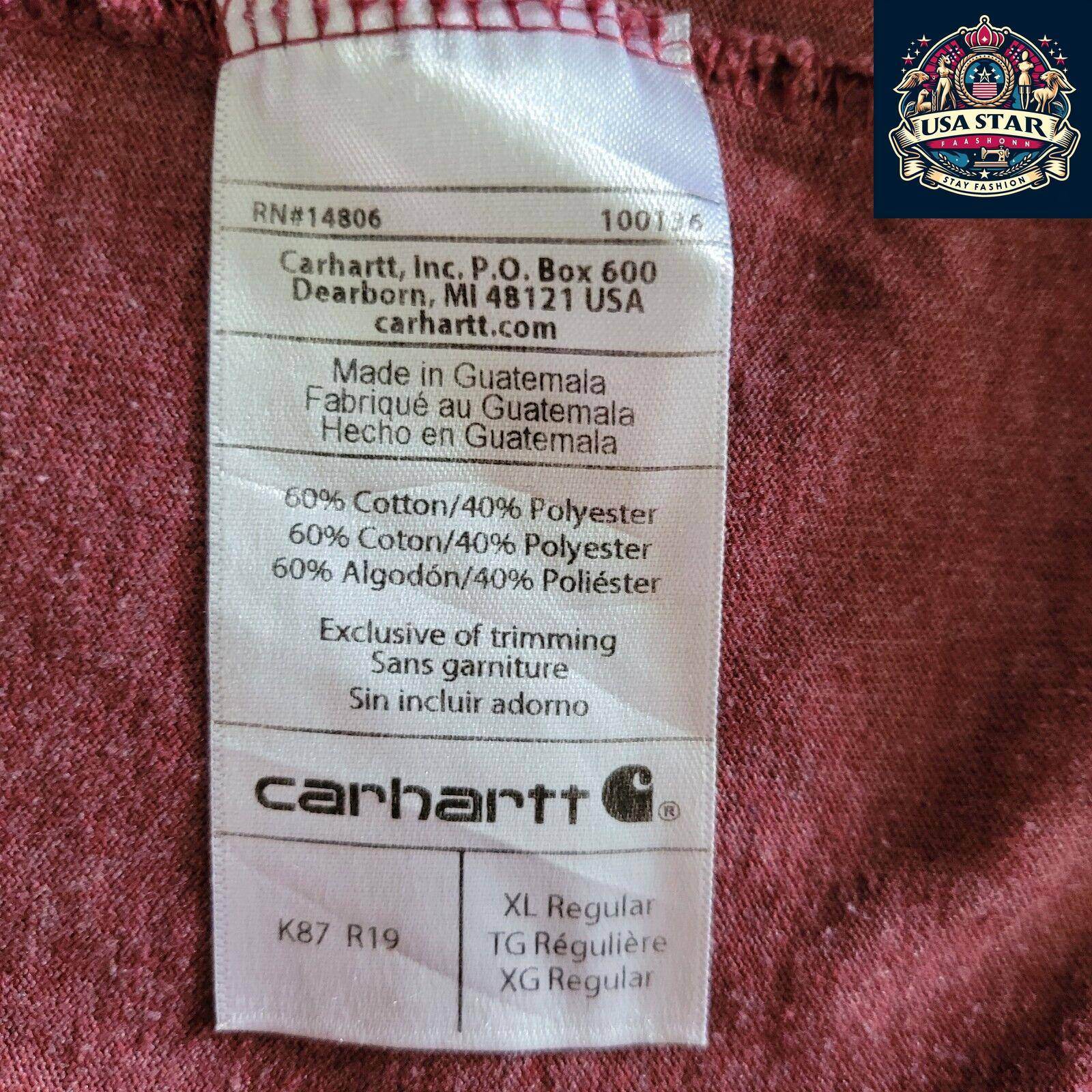 Vintage Carhartt T-Shirt - Men's XL - Made in Guatemala - Classic Original Fit - USASTARFASHION