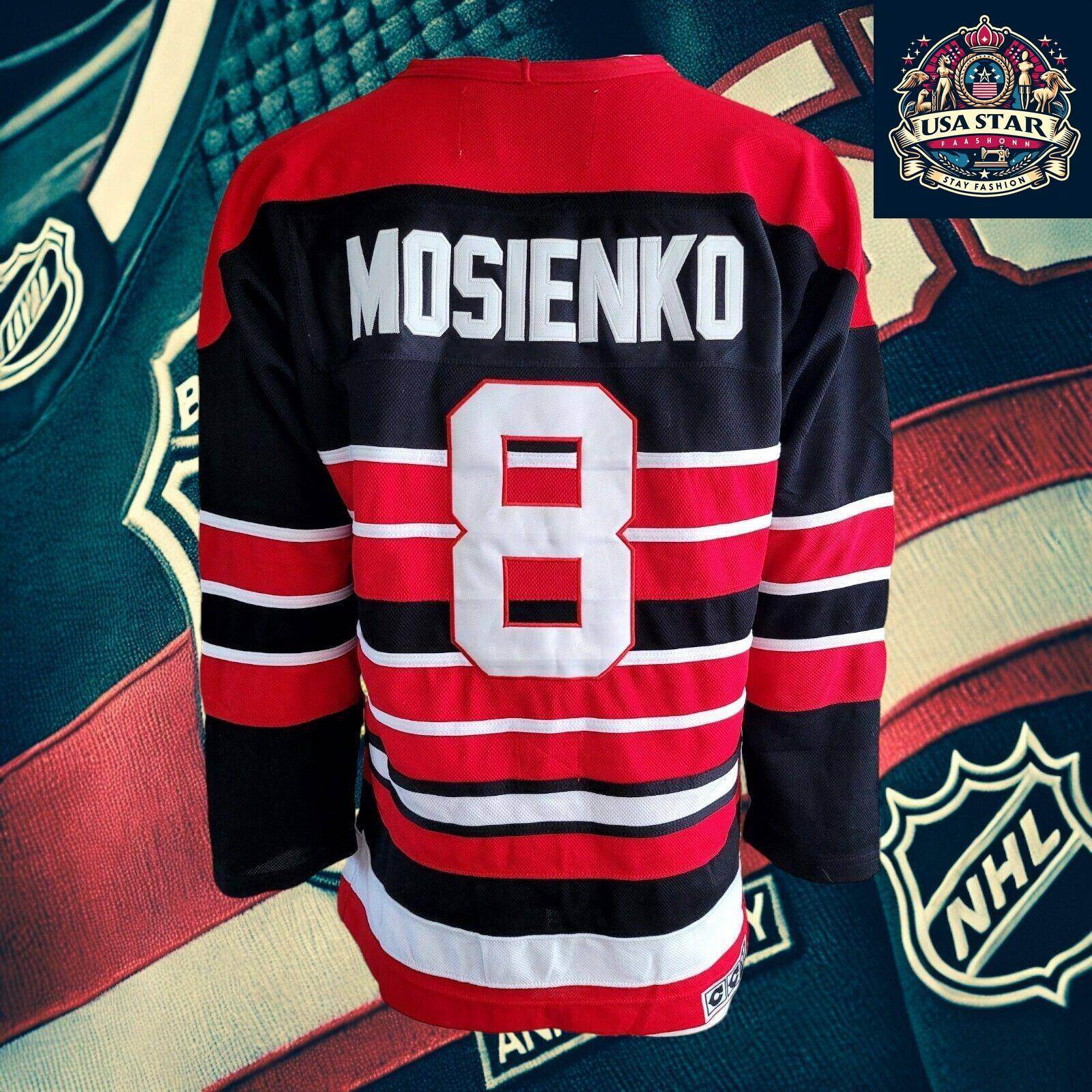 Vintage CCM Chicago Blackhawks Bill Mosienko 8 Hockey Jersey Size 52 - USASTARFASHION