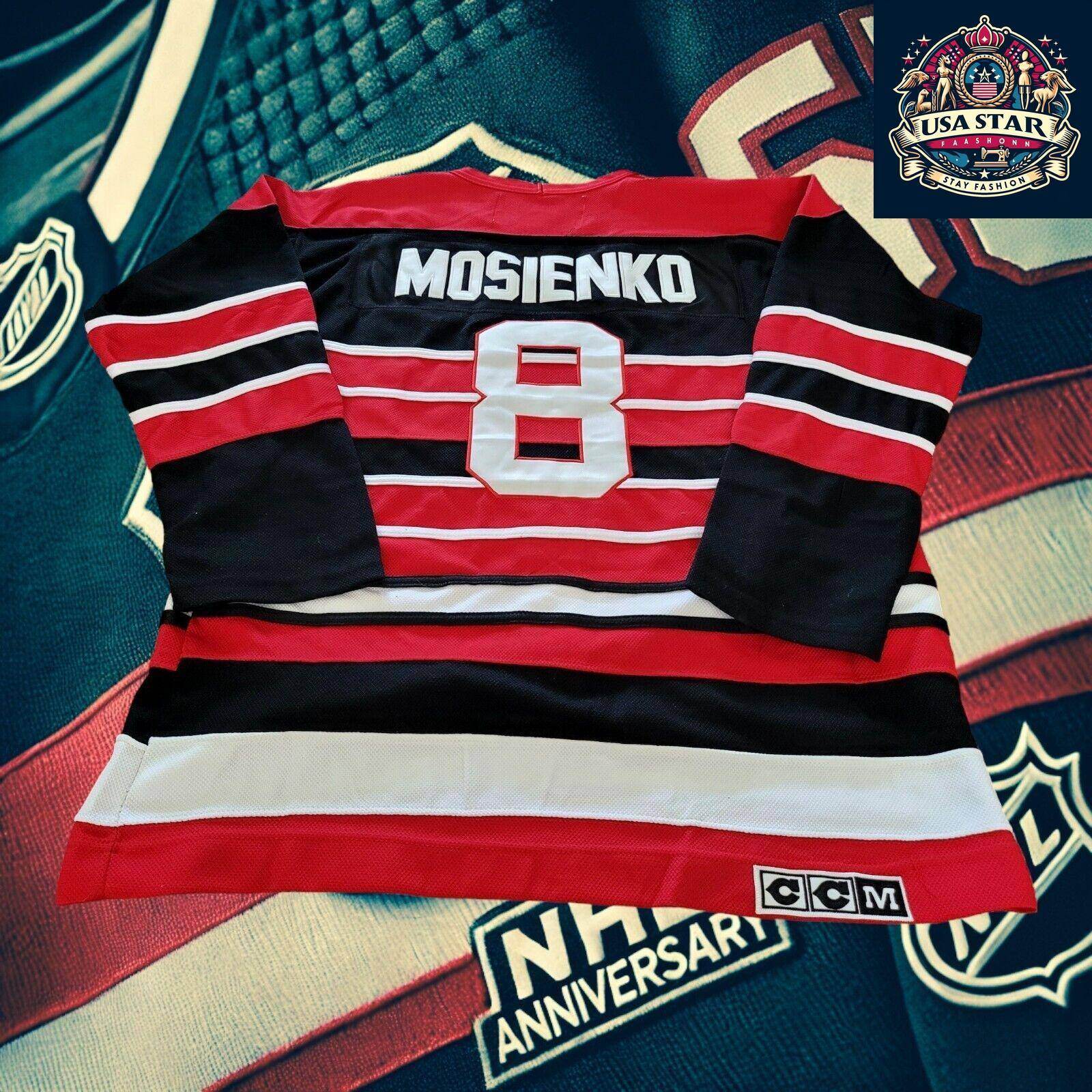 Vintage CCM Chicago Blackhawks Bill Mosienko 8 Hockey Jersey Size 52 - USASTARFASHION