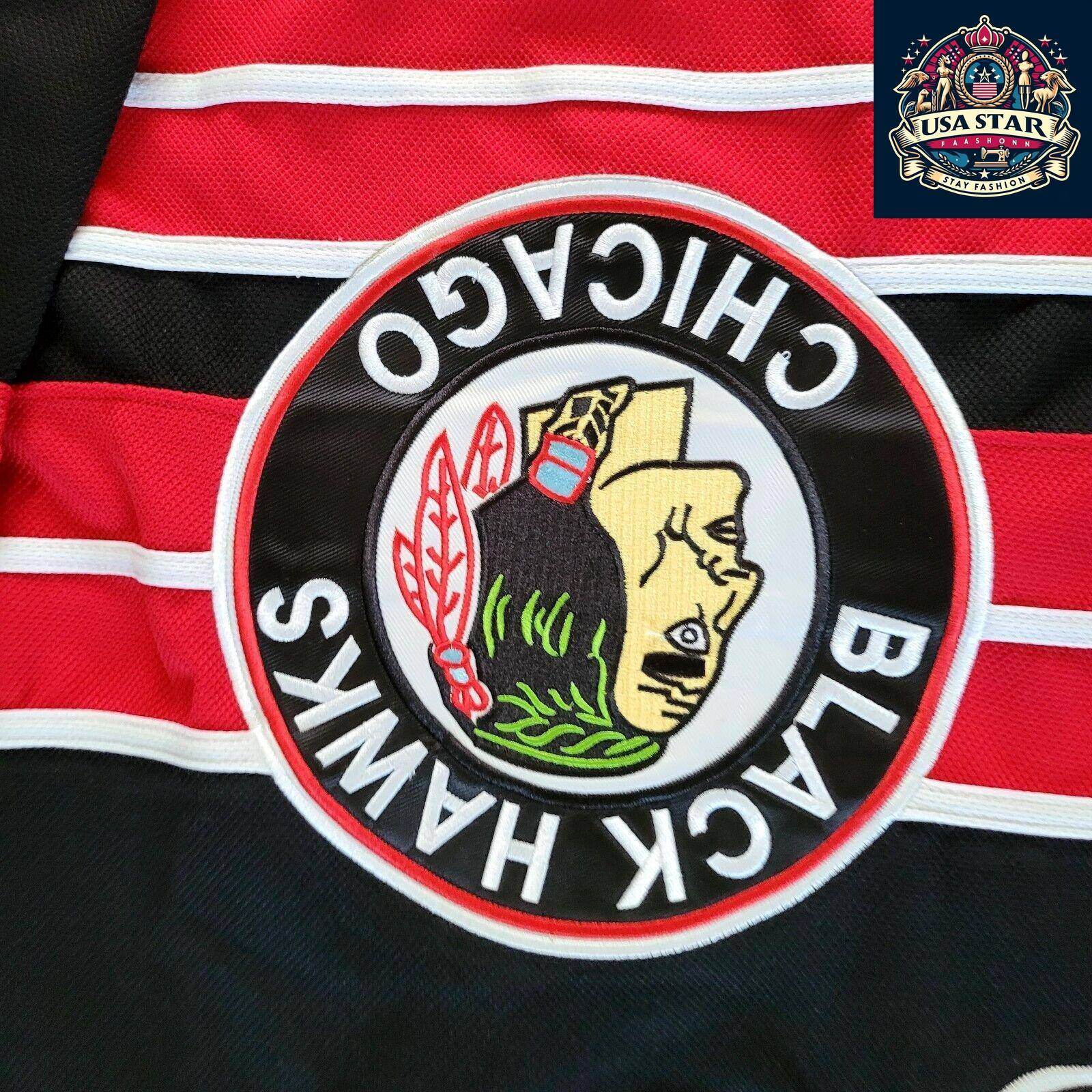 Vintage CCM Chicago Blackhawks Bill Mosienko 8 Hockey Jersey Size 52 - USASTARFASHION