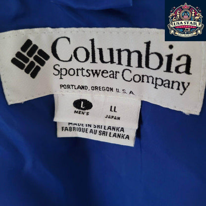 Vintage Columbia 1990s Bugaboo Jacket Sz L | Weather - Resistant, Classic Fit, Blue - USASTARFASHION