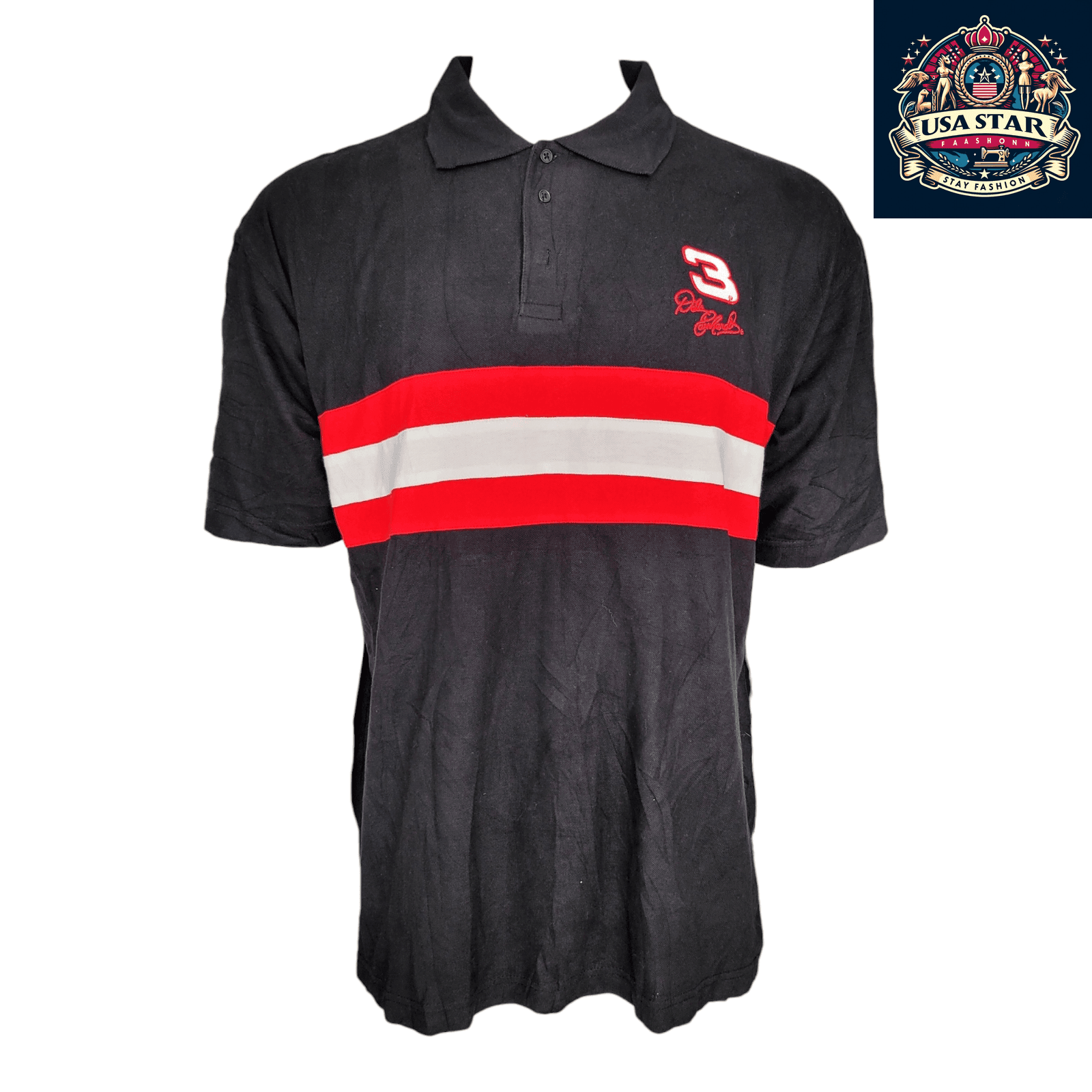 Vintage Dale Earnhardt Polo Shirt with Goodwrench Logo | Classic Racing Style for Fans - USASTARFASHION