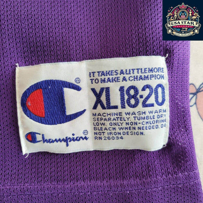 VINTAGE LOS ANGELES LAKERS NBA JERSEY 1 BARNETT CHAMPION SIZE Youth XL Adult S - USASTARFASHION