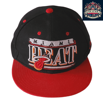 Vintage Miami Heat Snapback Hat – New Era Hardwood Classics, Adjustable Fit, Embroidered Logo - USASTARFASHION