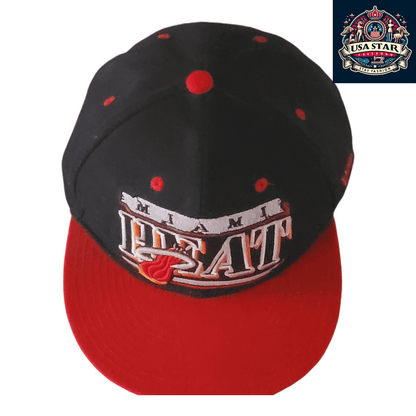 Vintage Miami Heat Snapback Hat – New Era Hardwood Classics, Adjustable Fit, Embroidered Logo - USASTARFASHION