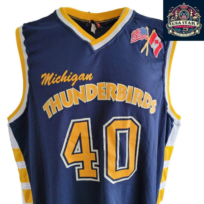 Vintage Michigan Thunderbirds Basketball Jersey 40 Sz XL - USASTARFASHION