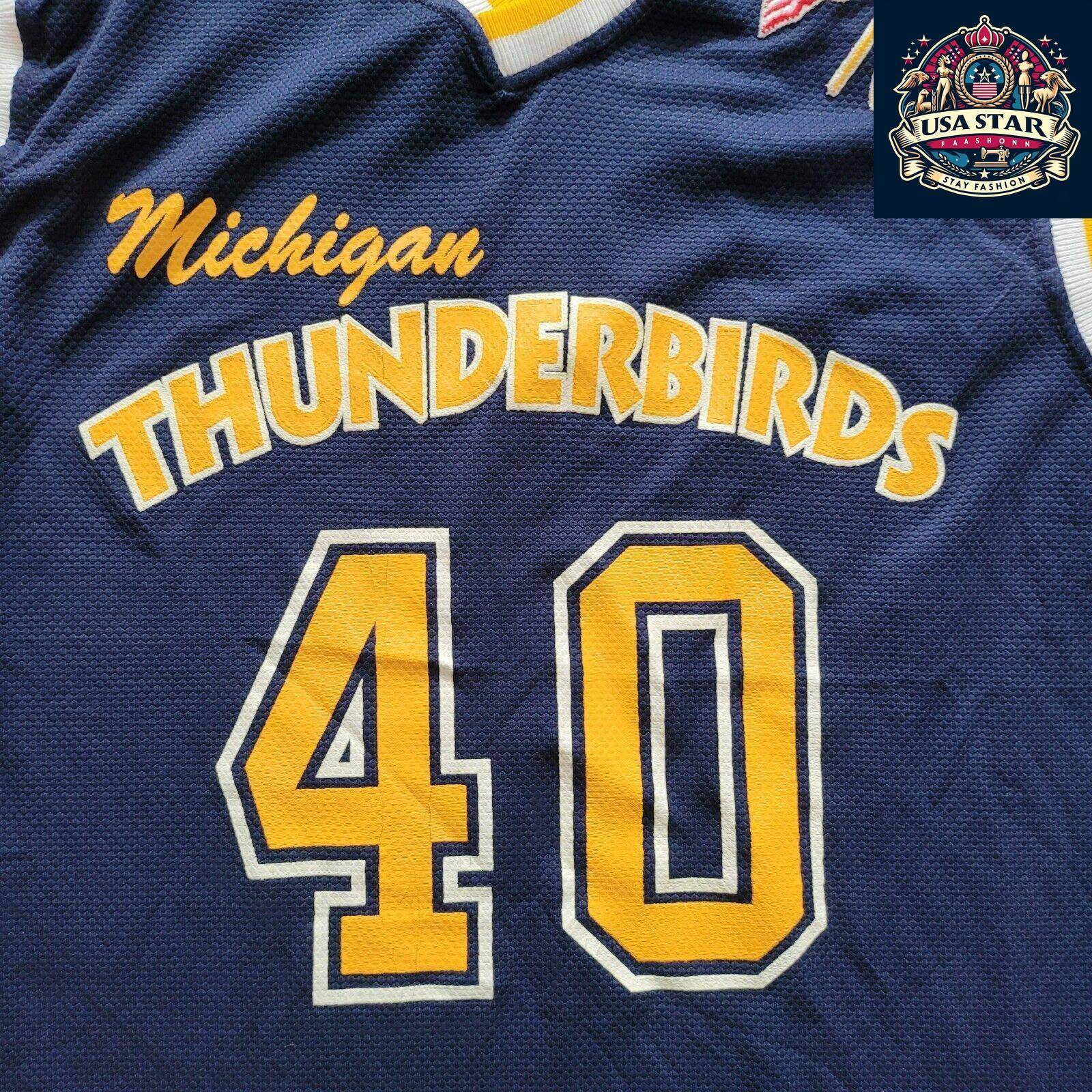 Vintage Michigan Thunderbirds Basketball Jersey 40 Sz XL - USASTARFASHION