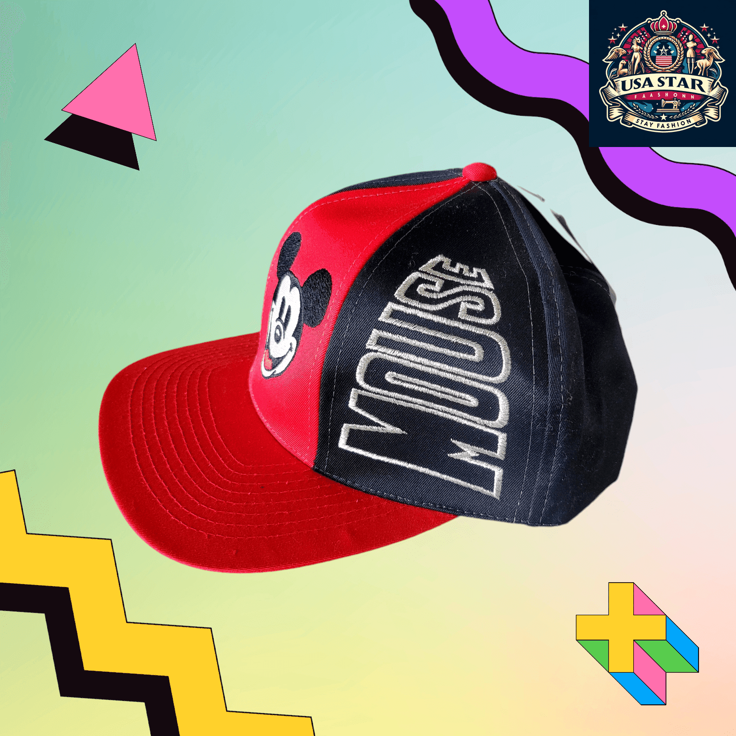 Vintage Mickey Mouse Hat For Adults | Rare Collectible | Adjustable Polyester Cotton Design - USASTARFASHION