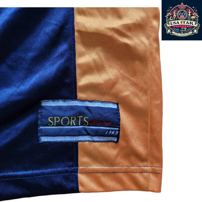 Vintage Navy Blue and Yellow Football Jersey 03 L - USASTARFASHION