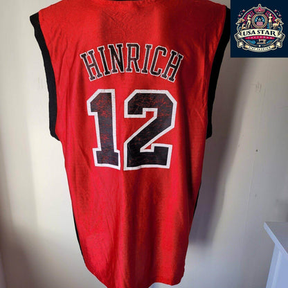 Vintage NBA Chicago Bulls Kirk Hinrich 12 Red Swingman Jersey Mens L - USASTARFASHION