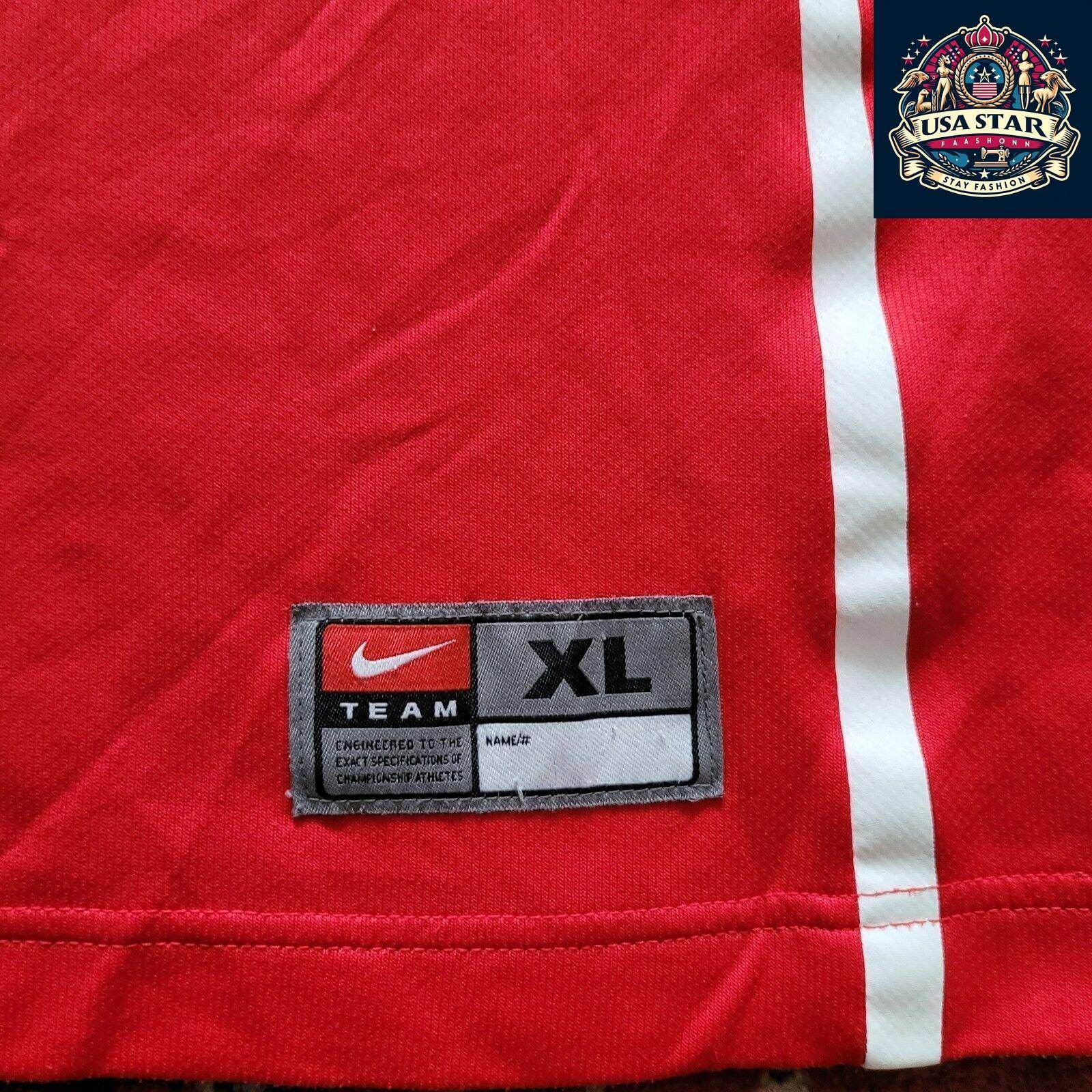 Vintage Nike WPI 33 XL Basketball Jersey in Rich Red - Comfortable & Stylish Sportswear - USASTARFASHION